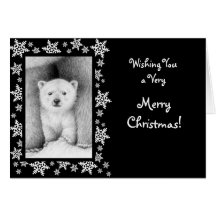 Carte de Noël de CUB d'ours blanc