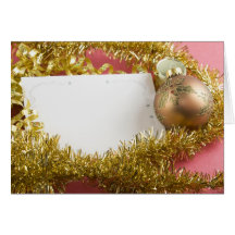 carte de Noël de guirlande d'or