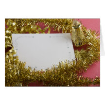 carte de Noël de guirlande d'or