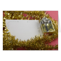 carte de Noël de guirlande d'or