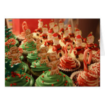 Carte de Noël de petit gâteau