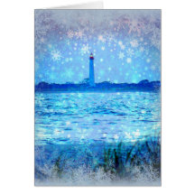 Carte de Noël de phare