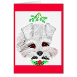 Carte de Noël de Schnauzer miniature