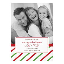 Carte de Noël de sucrerie de menthe poivrée Invitations
