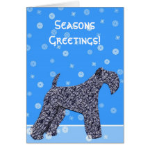 Carte de Noël de Terrier de bleu de Kerry