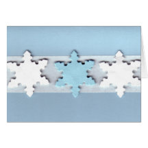 Carte de Noël de trois flocons de neige