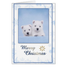 Carte de Noël de Westie