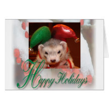 Carte de Noël d'Elf de furet