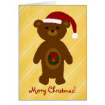 Carte de Noël d'ours de Joyeux Noël
