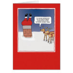 Carte de Noël drôle : Père Noël a collé