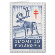 Carte de Noël finlandaise de renne