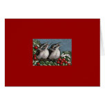 CARTE DE NOËL : OISEAUX : ILLUSTRATION