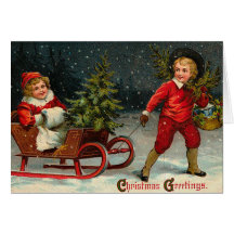 Carte de Noël victorienne