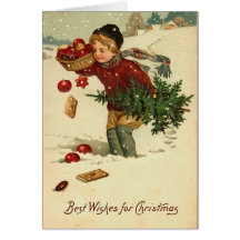 Carte de Noël victorienne
