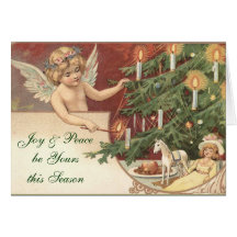 Carte de Noël victorienne d'ange