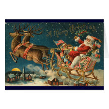 Carte de Noël victorienne - Père Noël