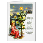 Carte de Noël vintage d'arbre de Noël d'O
