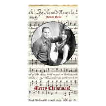 Carte de Noël vintage de photo de musique Photocartes