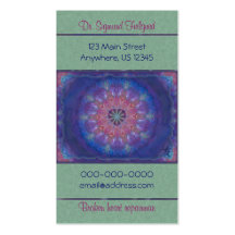 Carte de norme de mandala de coeur cartes de visite personnelles