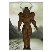 Carte de note à cornes de Minotaur