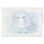Carte de note bleu-clair d'Esmeralda