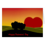 Carte de note chanceuse mignonne de Saint-Valentin cartes