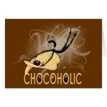 Carte de note d'accro du chocolat