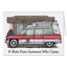 Carte de note d'ambulance