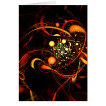 Carte de note d'art abstrait de battement de coeur