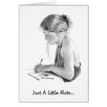 CARTE DE NOTE D'ART DE CRAYON, DESSINANT