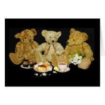 Carte de note de blanc d'ours de nounours