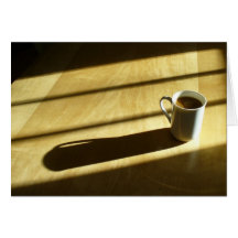 Carte de note de café bonjour