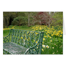 Carte de note de chaise de jardin