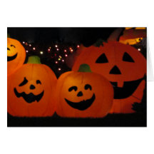 Carte de note de citrouilles de Halloween