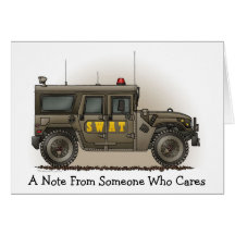 Carte de note de Hummer d'équipe de choc