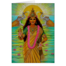 Carte de note de Lakshmi de déesse