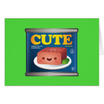 Carte de note de luncheon meat de Kawaii cartes
