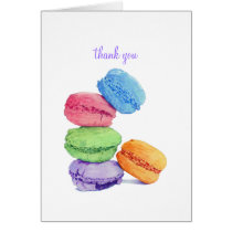 Carte de note de Merci de 5 Macarons cartes