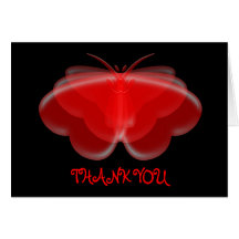 Carte de note de Merci de coeurs de papillon