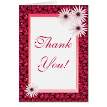 Carte de note de Merci de ketmie de marguerite