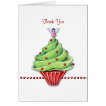 Carte de note de Merci de petit gâteau d'arbre de  cartes