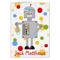Carte de note de Merci de robot cartes