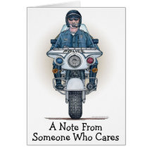 Carte de note de moto de police