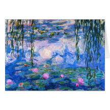 Carte de note de nénuphars de Monet