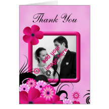 Carte de note de photo de Merci de mariage de ketm