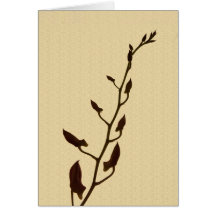Carte de note de silhouette d'orchidée