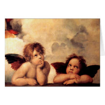 Carte de note de Sistine Madonna d'anges de Raphae