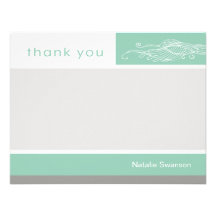 Carte de note faite sur commande de Merci de beau  Faire-parts
