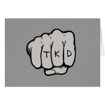 Carte de note grise de poing de TKD