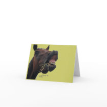 Carte de note idiote de rire de foin de cheval cartes
